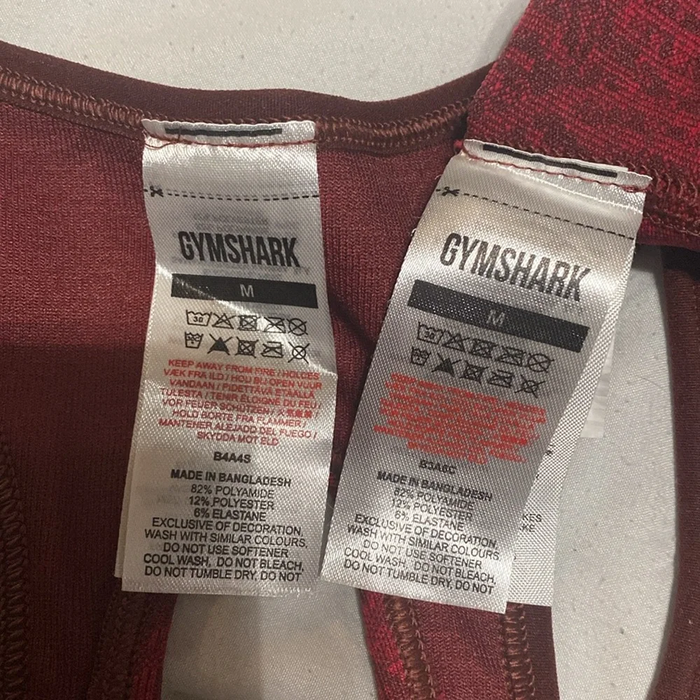 Gymshark Burgundy/Maroon Patterned Sports Bra & Leggings Set